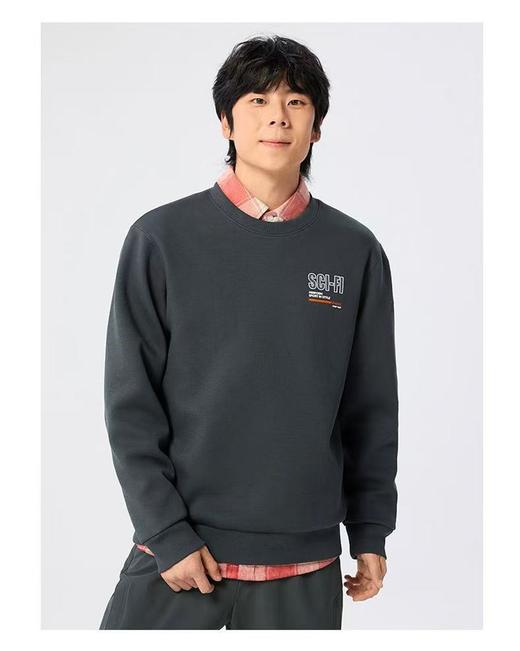 6楼特步运动秋款男士卫衣975129920256 牛角灰 商品图0