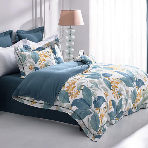 多喜爱 新绒棉磨绒床上用品四件套 庭满叶硕/雅风hl【高支高密】【长绒棉】【细腻柔软】 商品图3