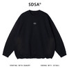 SDSA男士秋冬新款痞帅男装压线扎染做旧圆领卫衣胸前标设计百搭潮 商品缩略图0