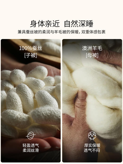 佳丽斯子母被二合一拉链款四季通用100蚕丝羊毛加厚保暖被子被芯 商品图10
