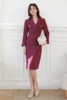 ELLA JADE 紫红色高端大气西装收腰连衣裙 17117 商品缩略图3