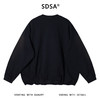 SDSA男士秋冬新款痞帅男装压线扎染做旧圆领卫衣胸前标设计百搭潮 商品缩略图4