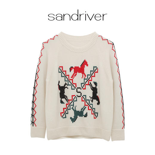 手工哈尼绣羊绒套衫  SJF97W239N 商品图7