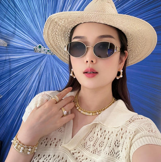 GAONAS  中式重工金色珠耳圈11501EGO 商品图4