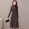 QYM 5CXFNR815-Y针织连衣裙厚款毛线裙秋冬季保暖内外可穿A字裙 商品缩略图0