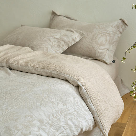 多喜爱森野色织棉麻提花-山岚织梦【棉麻交织】【柔软舒适】【色织提花工艺】森系花卉 古朴原色 A类标准 商品图7