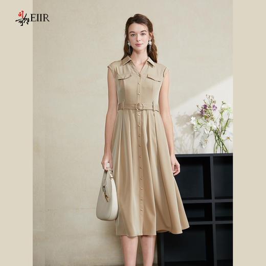 司歌修身通勤连衣裙衬衫裙R911256X 商品图1