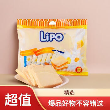 Lipo黄油味面包干300g/袋 零食大礼包 越南进口  出游 野餐 /休闲食品 /饼干 /酥性饼干 商品图1