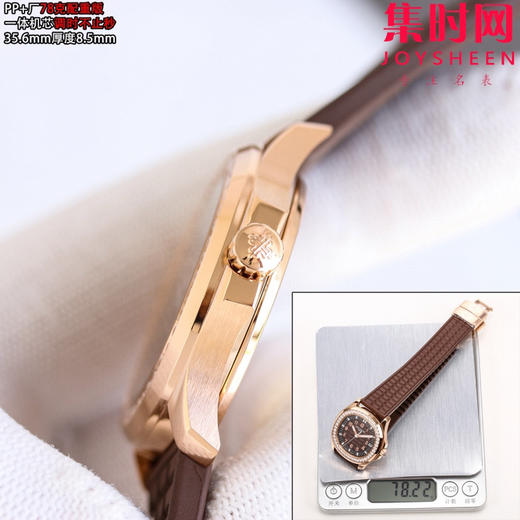 百达翡丽 Patek Philippe AQUANAUT手雷5068系列 PP+手雷女款 78克配重版 调时不止秒 女士腕表
表盘尺寸：35.6mmX8.5mm 商品图6