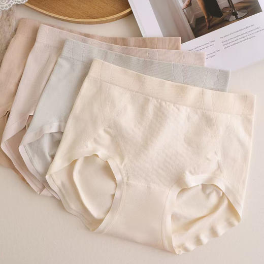 女士高弹提臀收腹柔滑舒适裸氨无缝内裤三角裤325 商品图3