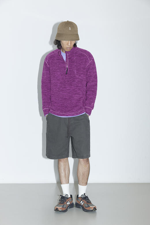 吃茶去chichaqu25中间层摇粒绒立领半拉链抓绒外套户外运动山系 商品图0