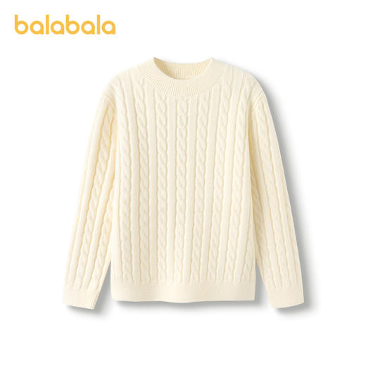 巴拉巴拉童装儿童毛衣男女童秋冬打底针织衫百搭上衣舒适时尚纯色 商品图0