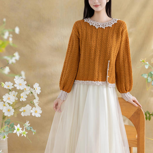 苏苏姐家拂秋上衣手工diy钩针自制羊毛线编织毛线团材料包 商品图2