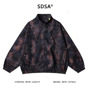 SDSA男士秋冬新款痞帅男装潮牌扎染拉链立领夹克外套百搭时尚外套