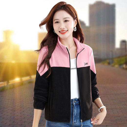 摇粒绒撞色外套冲锋衣，内胆秋冬加绒保暖徒步登山服TR-FB71170 商品图2