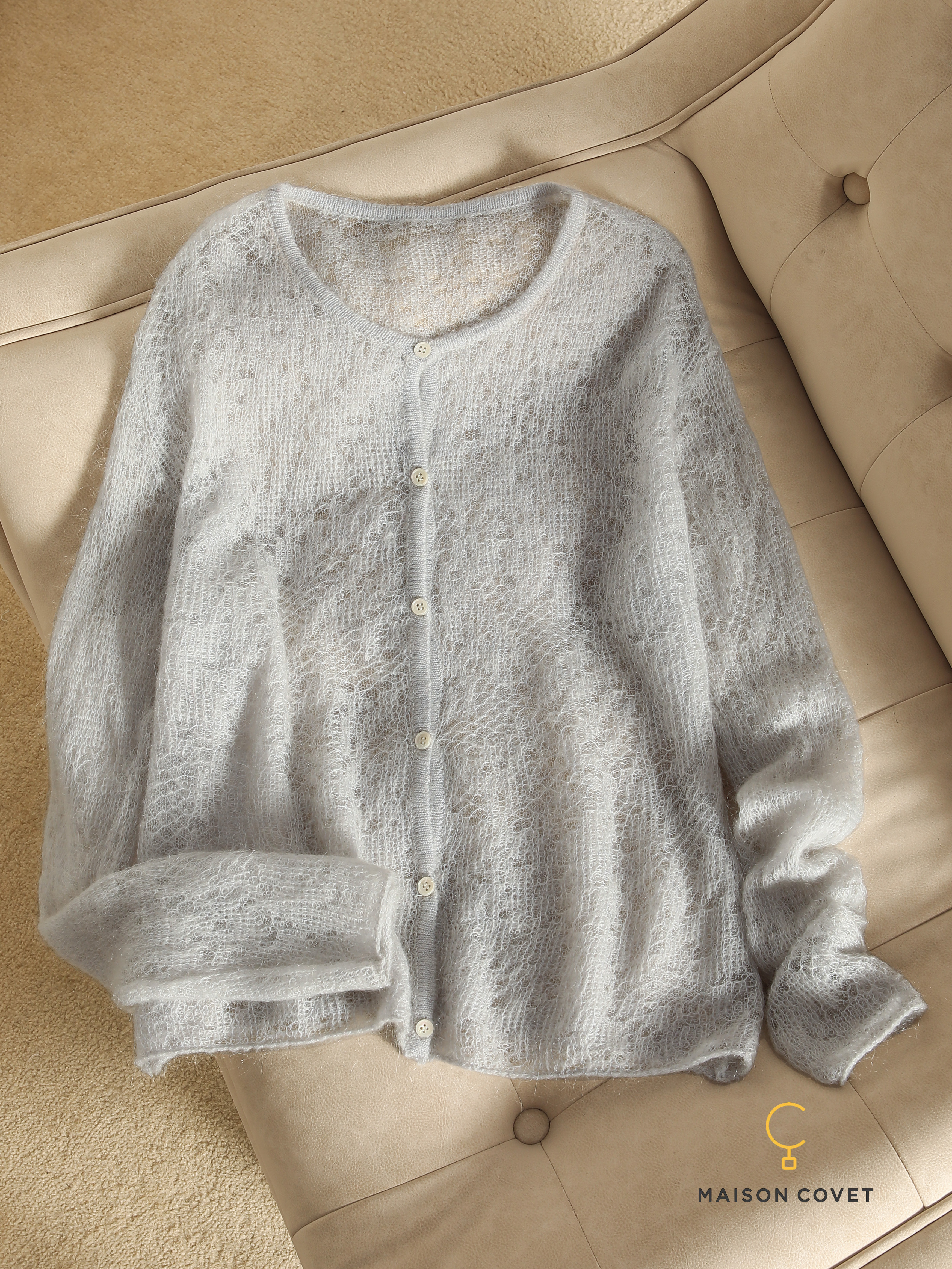 MAISON COVET 马海毛镂空针织开衫