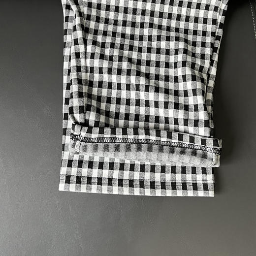 【169元2件】女士秋冬新款格子长筒磨毛直筒长裤休闲女裤【FD25327】 商品图3