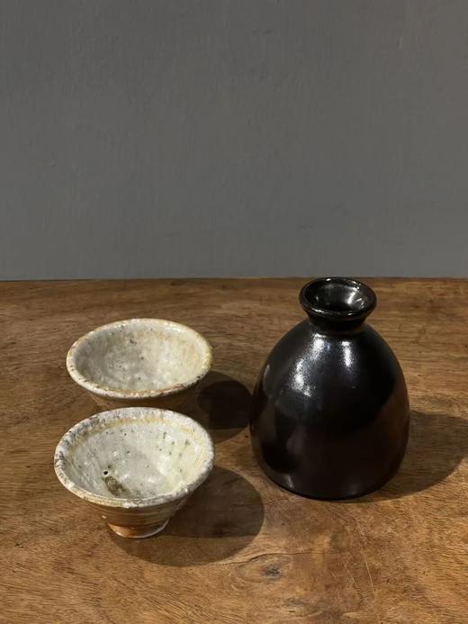 柴窑烧黑釉酒壶与草木灰釉对杯套组，顺丰包邮 商品图6