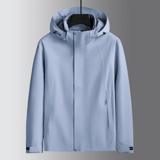 【DK】大依优型大码男装休闲夹克可脱卸帽秋季连帽外套潮流时尚休闲立领长袖外套加肥加大码 商品图5