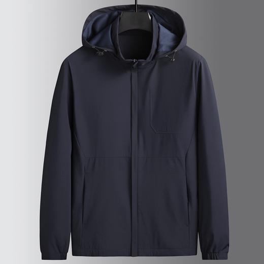 【DK】大依优型大码男装连帽夹克外套可脱卸帽秋季户外防风休闲商务百搭加肥加大夹克 商品图5