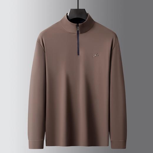 【DK】大依优型大码男装长袖T恤打底衫卫衣秋季立领半拉链休闲商务T恤时尚百搭宽松加肥加大码 商品图4