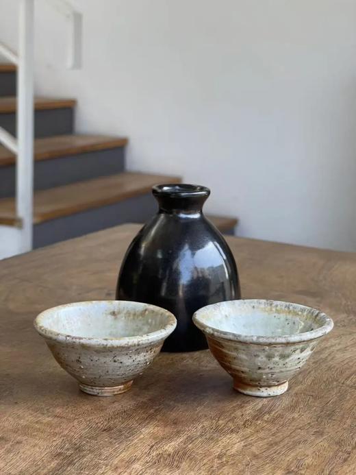柴窑烧黑釉酒壶与草木灰釉对杯套组，顺丰包邮 商品图1