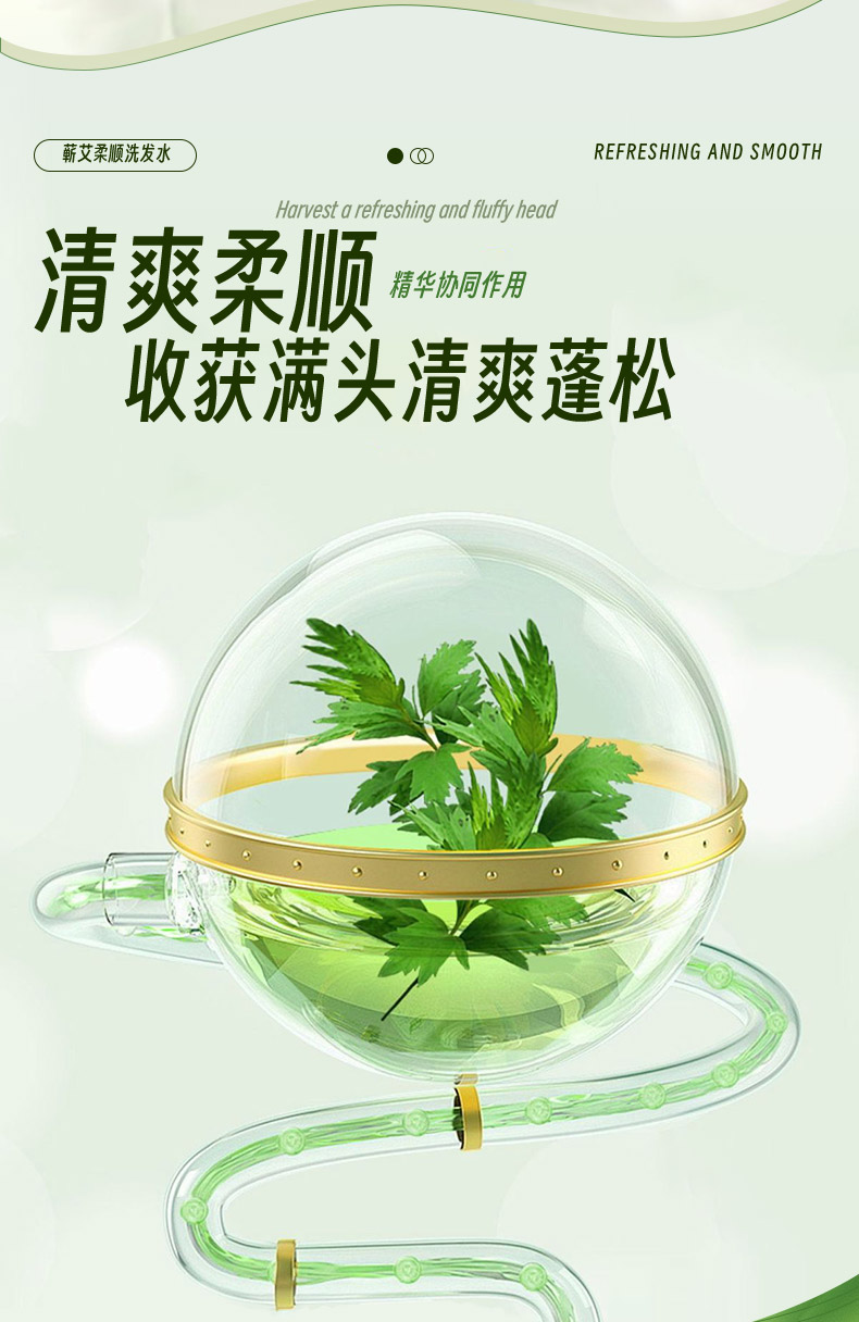 千年艾 艾草洗发水沐浴露道地蕲艾洗护家用500ml厂家直销
