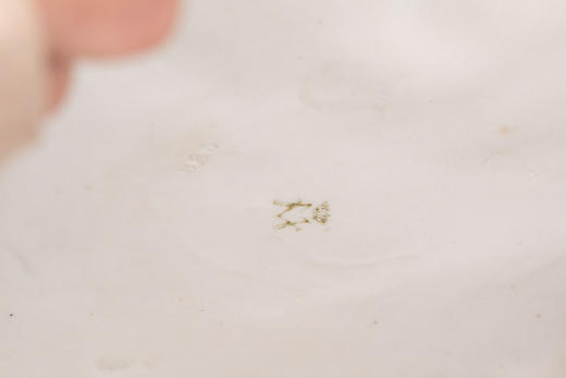 独角鹿西洋古董1900年代德国图林根地区出品铜鎏金底座装饰丘比特维纳斯与雄狮驾车主题素胎瓷雕花果樽 商品图7