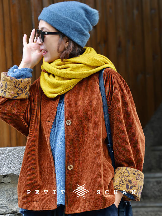 PETIT SCHAN小闪 CLO#918 Old Times 旧时光 棉牦牛绒灯芯绒外套 商品图0