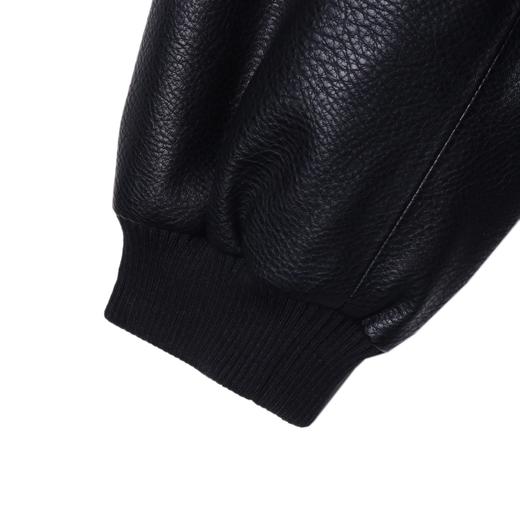 58802SDSA男士秋冬新款痞帅男装高级感纯色拉链皮衣夹克百搭时尚外语 商品图4