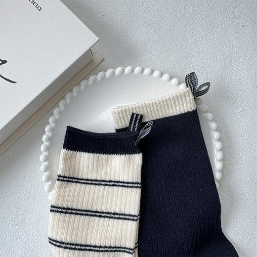 藏青布标中筒袜-纪念日百货门店同款166295187 商品图2