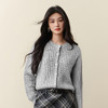 【严选】诗凡黎圆领基础绞花针织开衫2025秋冬新款软糯舒适百搭毛衫外套女7G9433071 商品缩略图3