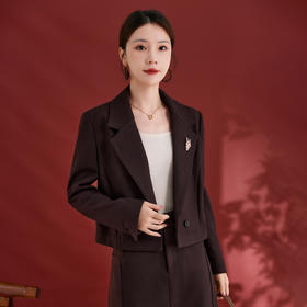 羊毛小西装修身气质，一粒扣高级感外套SM-62501301