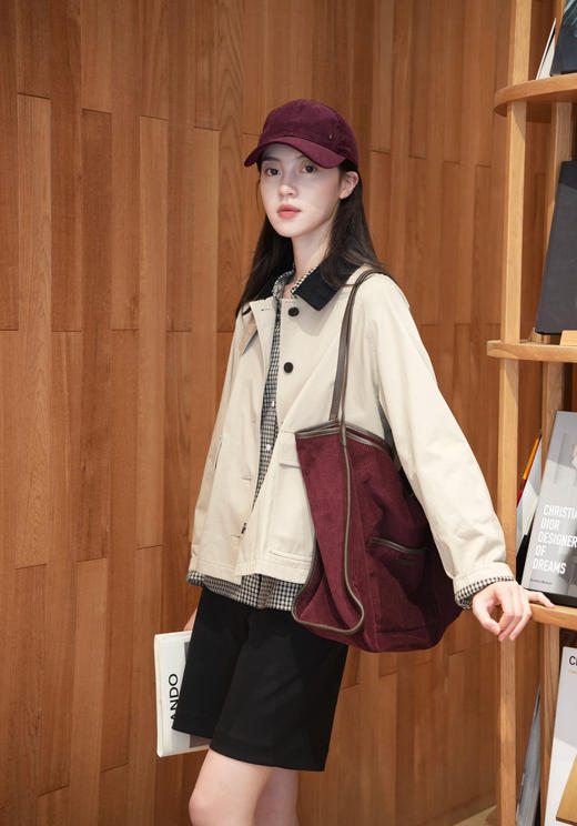 ICICLE之禾 25秋季新款高密斜纹棉夹克巴恩风短外套（SS） 商品图3