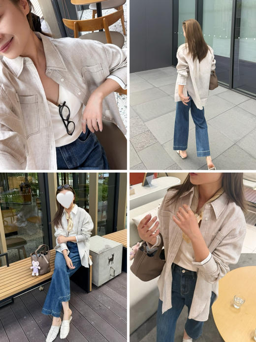 2509402   亚麻 气质长袖衬衫 商品图3