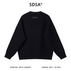 SDSA秋冬新款痞帅男装韩版纯色简约竖纹圆领针织衫百搭慵懒风毛衣 商品缩略图4