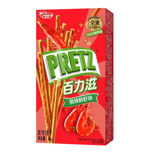 格力高百力滋 微辣鲜虾味 装饰饼干41g 商品图1