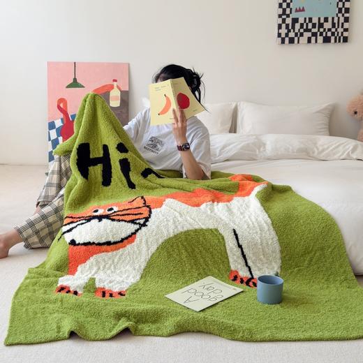 【简约卡通毛毯】秋冬加厚毯子良品小狗毛毯半边绒沙发毯办公室客厅空调毯 商品图1