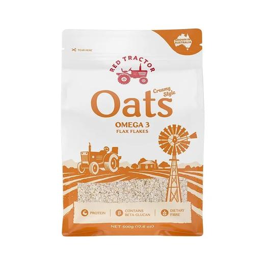 【超市】红色拖拉机亚麻籽燕麦片500g 商品图0