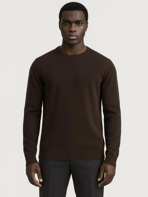 「5色可选」100%超细羊毛16针圆领针织衫 商品图5