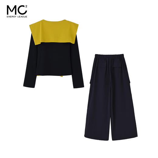 女装配黄色披肩T恤配宽松大直筒工装裤-025S5232010 商品图4