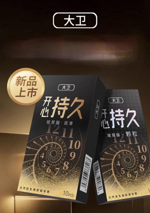 大卫 正品安全套套避孕套超薄玻尿酸男用润滑女士成人用品开心持久润滑+持久颗粒 20只装 商品图1