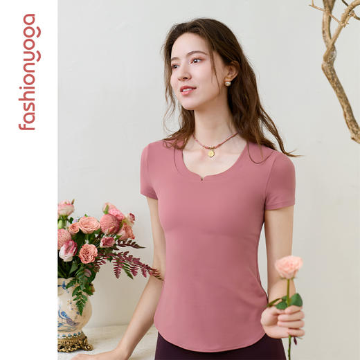 凡圣瑜伽简约中式领短袖 FC15368 商品图4
