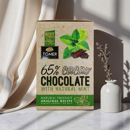 俄罗斯进口途梦琳牌黑巧克力|薄荷黑巧克力 90g 商品图2