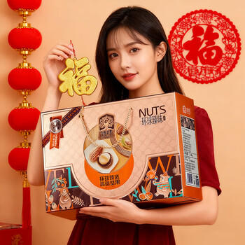 臻味高端坚果干果礼盒1400g休闲零食大礼包礼品企业团购福利送礼 商品图1