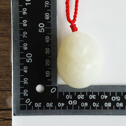 【天然正品】天然无杂裂俄料佛公造型和田玉（平安、吉祥）吊坠项链中性160925NJM05现售价：880特价 商品图4