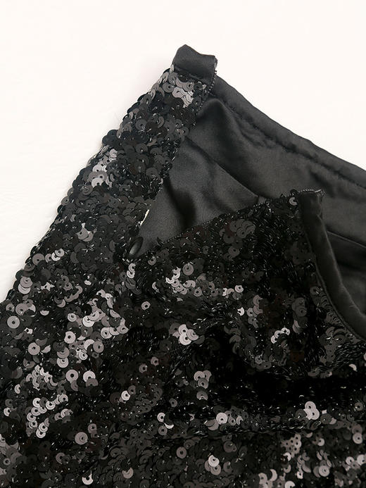 【派对吸睛款】黑色闪耀亮片迷你裙 性感高腰显瘦 a 字半身裙短裙 商品图3