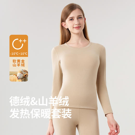 【合作款】新款德绒男女士保暖内衣套装 yb1020028 商品图1