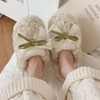 时尚甜美可爱蝴蝶结毛绒拖 月子鞋 女冬季学生防滑居家棉拖鞋 商品缩略图1
