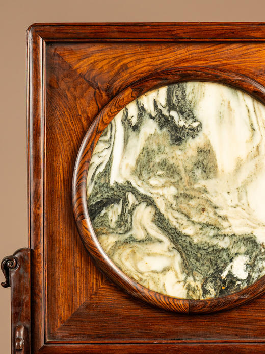 二十世纪	红木镶云石插屏 商品图3